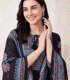 Women Ethnic Motifs Printed Regular Pure Cotton Kurta with Trousers & With Dupatta