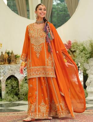 Women Ethnic Motifs Embroidered Kurta with Skirt & Dupatta 3