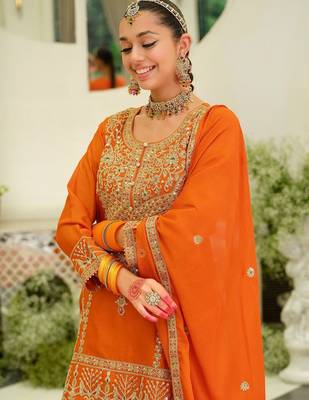 Women Ethnic Motifs Embroidered Kurta with Skirt & Dupatta 5