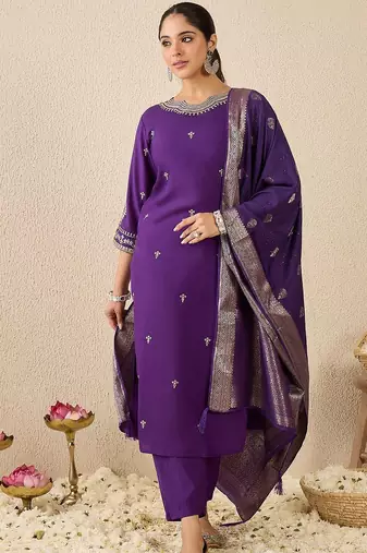 Women Ethnic Motifs Printed Kurta with Trousers & Dupatta