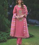 Women Animal Embroidered Regular Sequinned Kurta with Trousers & With Dupatta