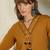 Women Mustard Embroidered A-Line Kurta Trousers Set