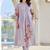 Women Floral Embroidered Thread Work Pure Cotton Kurta with Trousers
