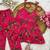 Magenta poly rayon paisley digital printed set for girls kid