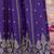 Floral Embroidered Sequinned Chinon Straight Kurta With Palazzos & Dupatta