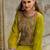 Floral Embroidered A-Line Round Neck Beads & Stones Kurta With Trousers & Dupatta