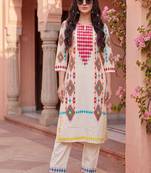 Women Printed Regular Pure Cotton Kurta with Trousers