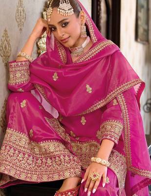 Women Ethnic Motifs Embroidered Mirror Work Kurta with Palazzos & With Dupatta 1