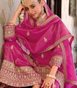Women Ethnic Motifs Embroidered Mirror Work Kurta with Palazzos & With Dupatta