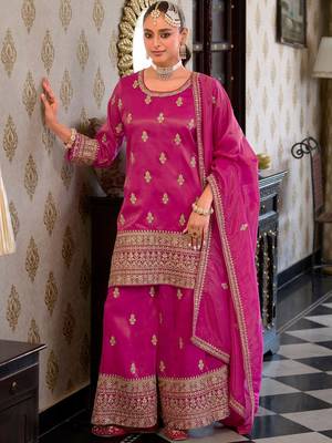 Women Ethnic Motifs Embroidered Mirror Work Kurta with Palazzos & With Dupatta 2