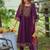 Floral Yoke Design Tie-Up Neck Thread Work A-Line Kurta & Trousers With Dupatta