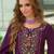 Floral Yoke Design Tie-Up Neck Thread Work A-Line Kurta & Trousers With Dupatta