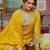 Floral Embroidered V-Neck Zari Organza Kurta With Trousers And Dupatta
