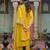 Floral Embroidered V-Neck Zari Organza Kurta With Trousers And Dupatta