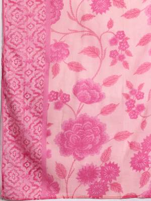 Floral Printed Pure Cotton Kurta with Trousers & With Dupatta 4