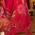Floral Embroidered Thread Work A-Line Kurta With Trousers & Dupatta