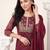 Women Bandhani Printed Regular Thread Work Kurta with Trousers & With Dupatta