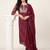 Women Bandhani Printed Regular Thread Work Kurta with Trousers & With Dupatta