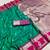 Sea green soft banarasi silk saree with zari weaving  design with contrast blouse