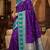Purple soft banarasi silk saree with zari weaving  design with contrast blouse