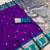 Purple soft banarasi silk saree with zari weaving  design with contrast blouse