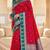 Pink soft banarasi silk saree with zari weaving  design with contrast blouse