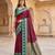 Maroon soft banarasi silk saree with zari weaving  design with contrast blouse