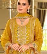 Adults-Women Woven Design Embroidered Kurta with Trousers & Dupatta