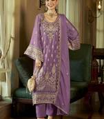 Women Ethnic Motifs Embroidered Regular Sequinned Kurta with Trousers & With Dupatta