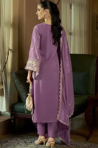 Women Ethnic Motifs Embroidered Regular Sequinned Kurta with Trousers & With Dupatta