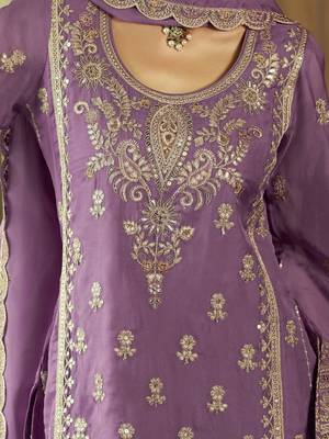 Women Ethnic Motifs Embroidered Regular Sequinned Kurta with Trousers & With Dupatta 5