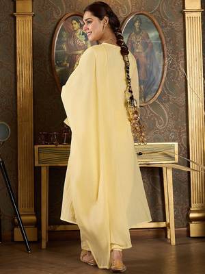 Embroidered Notch Neck Panelled A Line Pure Cotton Kurta With Trousers & Dupatta 5
