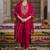 Embroidered Sequinned Straight Kurta With Trousers & Dupatta