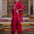 Embroidered Sequinned Straight Kurta With Trousers & Dupatta