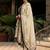 V Neck Floral Embroidered Thread Work Pure Cotton Kurta with Trouser & Dupatta