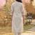 Women Striped Regular Thread Work Kurta with Trousers