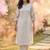 Women Striped Regular Thread Work Kurta with Trousers