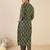 Women Floral Printed Regular Sequinned Detail Pure Cotton Kurta with Trousers