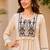  beige cotton blend with embroidery work embroidery co-ord set