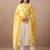 Floral Embroidered Thread Work Pure Cotton A-Line Kurta with Trouser & Dupatta