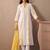 Floral Embroidered Thread Work Pure Cotton A-Line Kurta with Trouser & Dupatta