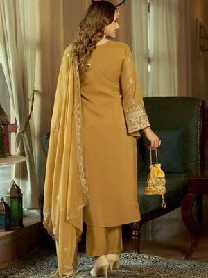 Women Ethnic Motifs Embroidered Sequinned Kurta with Trousers & With Dupatta 5
