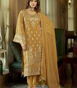 Women Ethnic Motifs Embroidered Sequinned Kurta with Trousers & With Dupatta