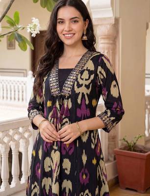 Women Ethnic Motifs Printed Regular Thread Work Pure Cotton Kurta with Trousers & With Dupatta 5