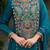 Floral Embroidered A-Line Round Neck Beads & Stones Kurta With Trousers & Dupatta
