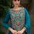 Floral Embroidered A-Line Round Neck Beads & Stones Kurta With Trousers & Dupatta