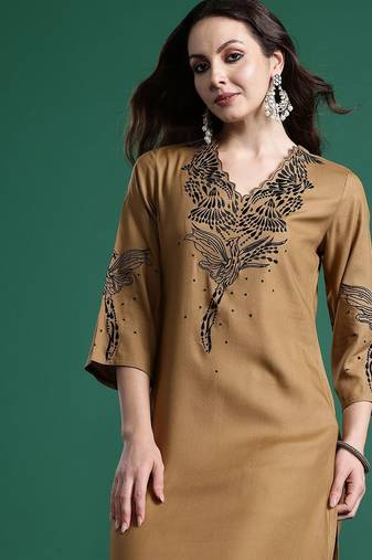 Embroidered Kurta with Trousers