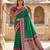 Sea green soft banarasi silk saree with zari weaving  design with contrast blouse