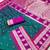 Teal  soft banarasi silk saree with zari weaving  design with contrast blouse