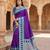 Purple soft banarasi silk saree with zari weaving  design with contrast blouse
